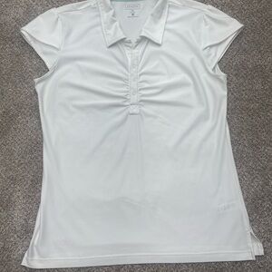 Athleta White Polo Shirt • Athletic Golf Tennis Top